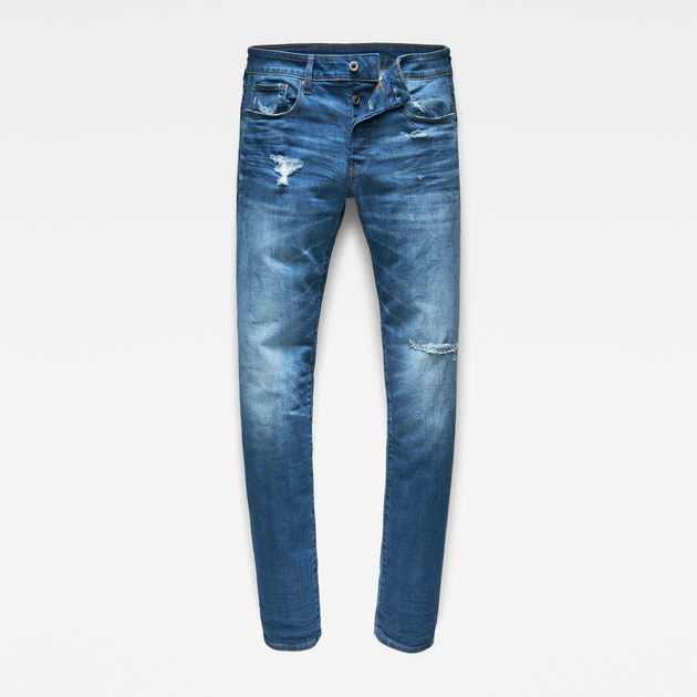 3301 slim jeans medium aged