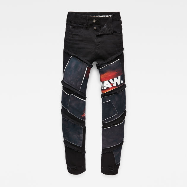 Spiraq RFTP Patches Eclipse 3D Slim Jeans | ブラック | G-Star RAW®