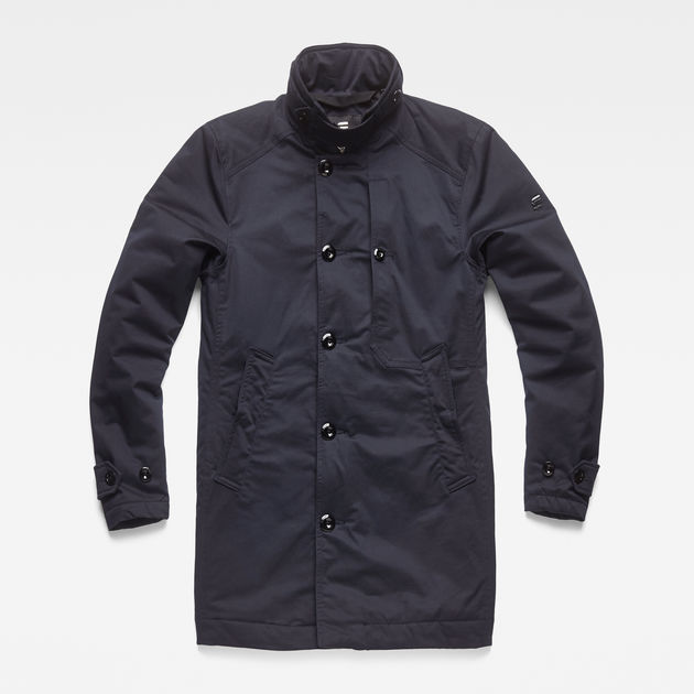 g-star raw men's garber padded trench coat