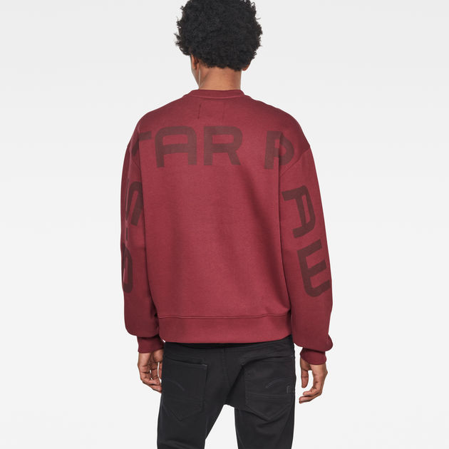 Red graphic sweater clearance