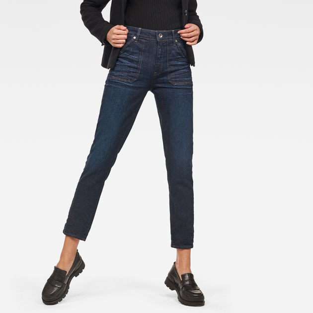 high waisted ankle jeans