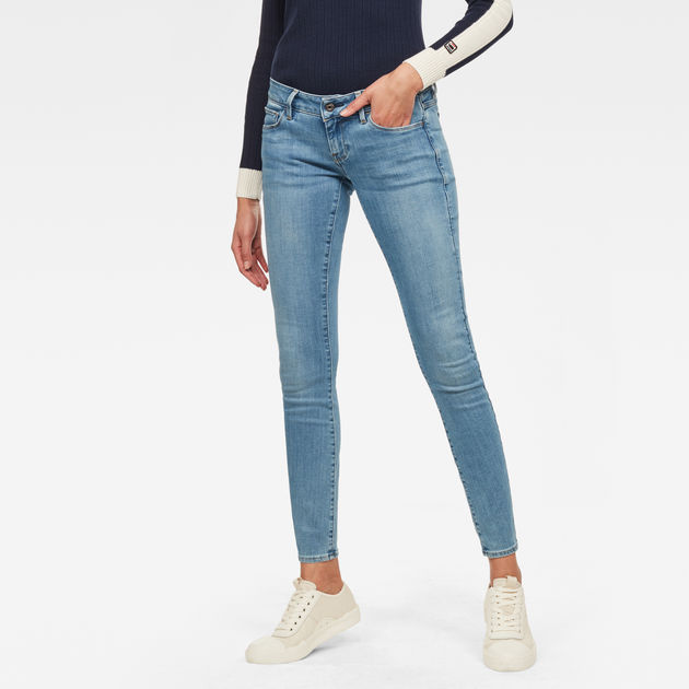 3301 deconstructed low waist skinny jeans