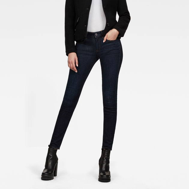 3301 deconstructed mid waist skinny jeans