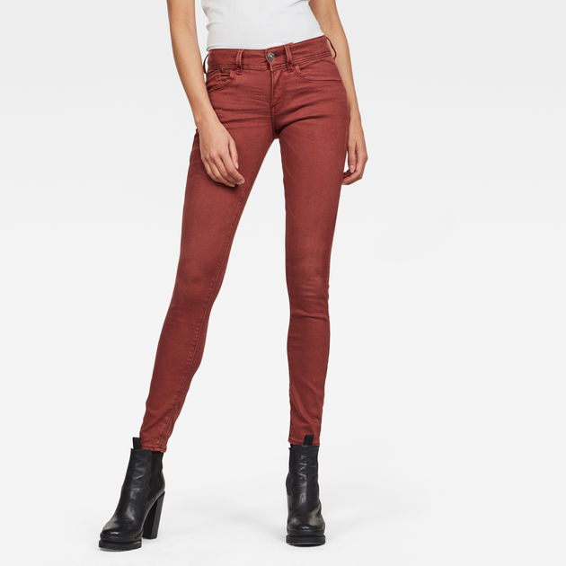 Lynn Mid Waist Skinny Color Jeans 