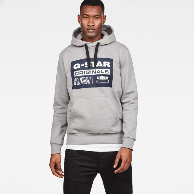 Loaq Core Hooded Sweater Grey G STAR AU