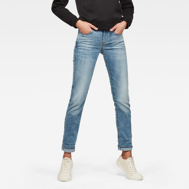 G-Star 3301 Heller Straight WMN jeans Donna Pantaloni Nuovo comfort Legend DENIM NEW 