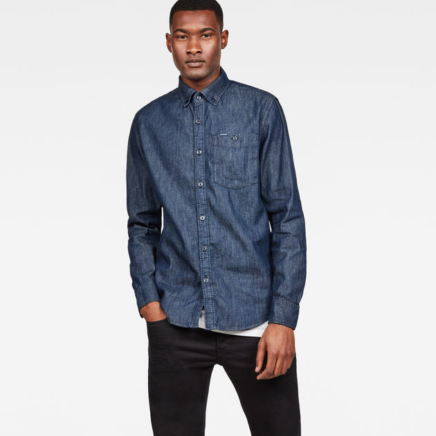 g star denim shirt mens