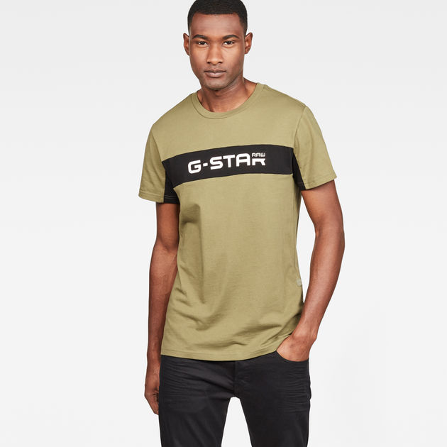G-Star Graphic 80 Logo T-Shirt Khaki Green