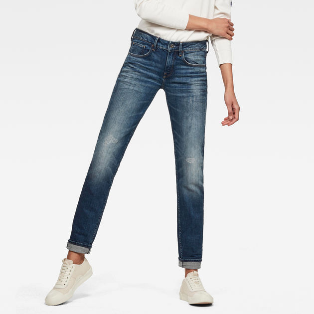 3301 Mid Waist Straight Jeans | Medium 
