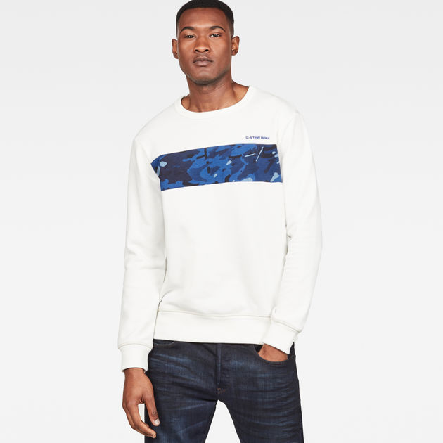 Sweatshirt Core Camo Block Beige G Star RAW FR