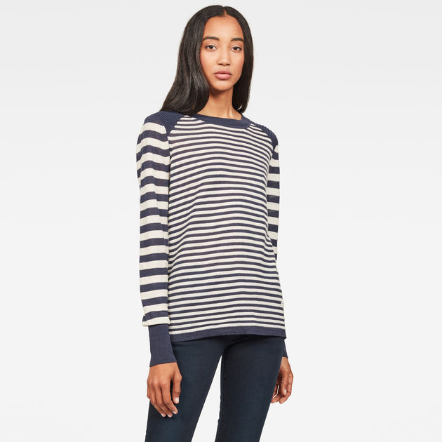 G-STAR RAW Damen Hoop Round Neck Pullover