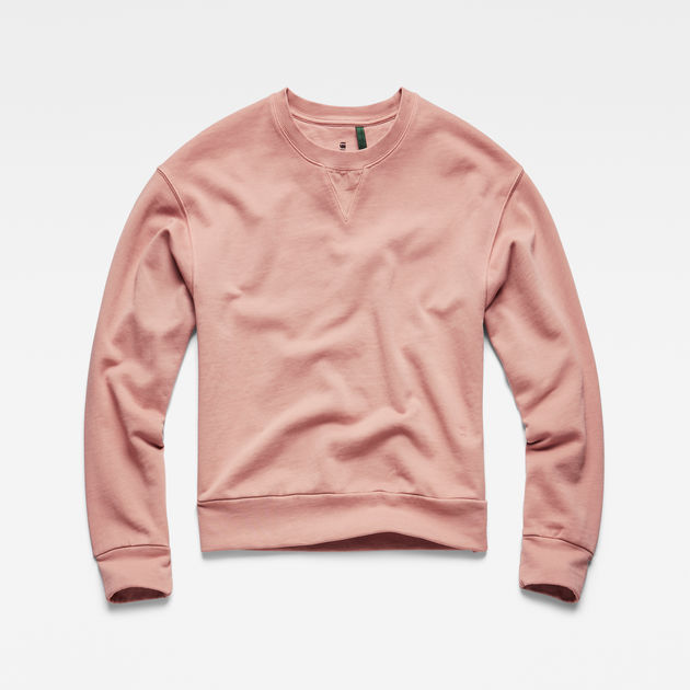 Earth Loose Round Neck Sweatshirt Dark Tea Rose G Star Raw