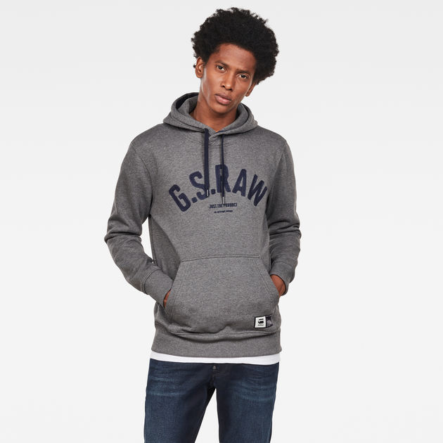 Graphic 14 Core Sweater Granite Heather G Star Raw