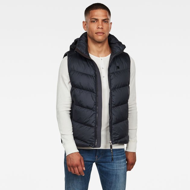 down vest with hood