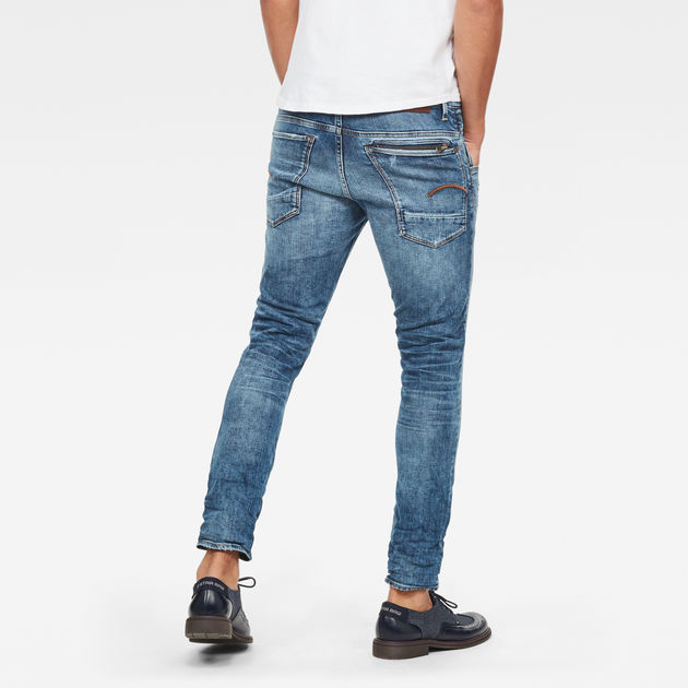 Radar Zip Straight Tapered Jeans | Light blue