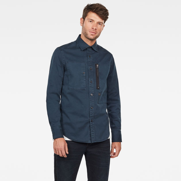 Powel Slim Shirt | Medium blue | G-STAR® US