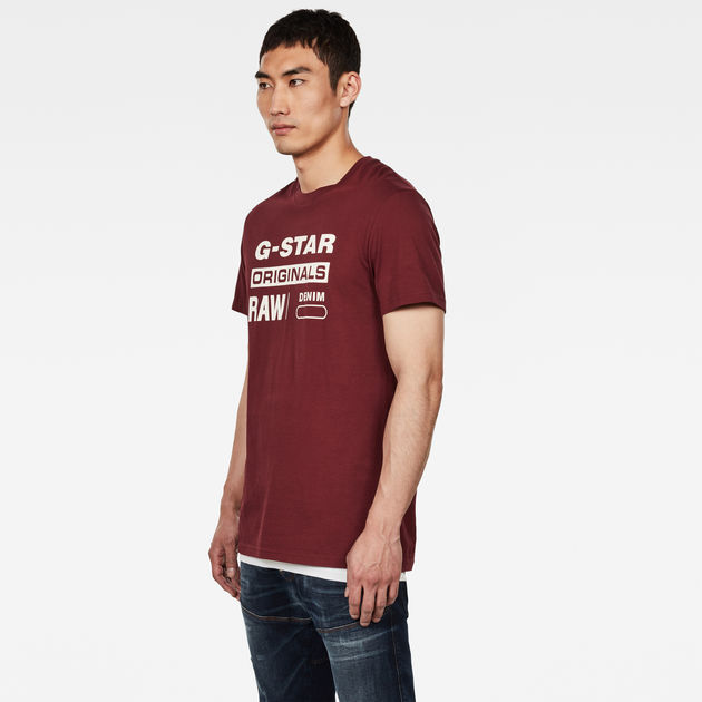 g star raw red t shirt