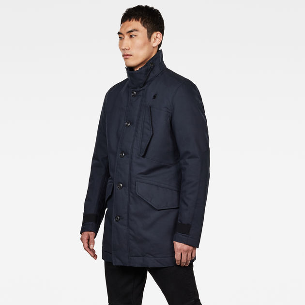 Womens Mens Clothing Mens Coats Raincoats and trench coats G-Star RAW Utility Hb Tape Pdd Trench Trench Coat in Black 