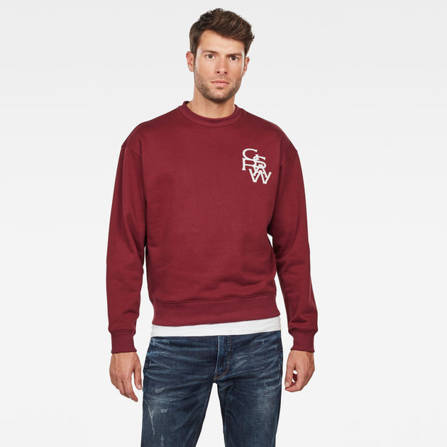 Red graphic sweater clearance