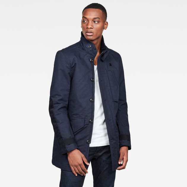 Scutar Utility Padded Trench Jacket | Dark blue | G-STAR® US Scutar Utility Padded Trench Jacket | Dark blue | G-STAR® US