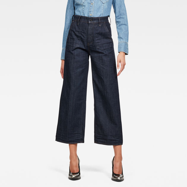 wide high ankle jeans
