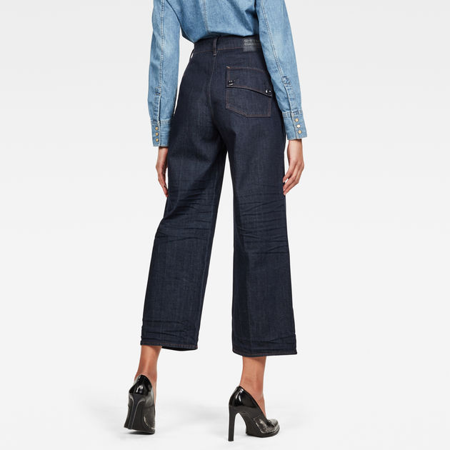 wide leg ankle jeans