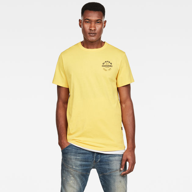 g star yellow t shirt