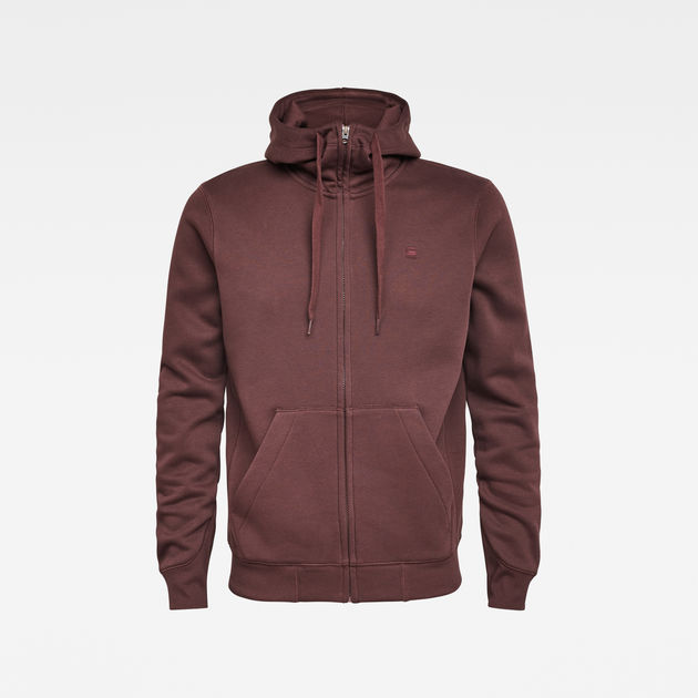 Premium Core Hooded Zip Sweatshirt | Purple | G-STAR® US
