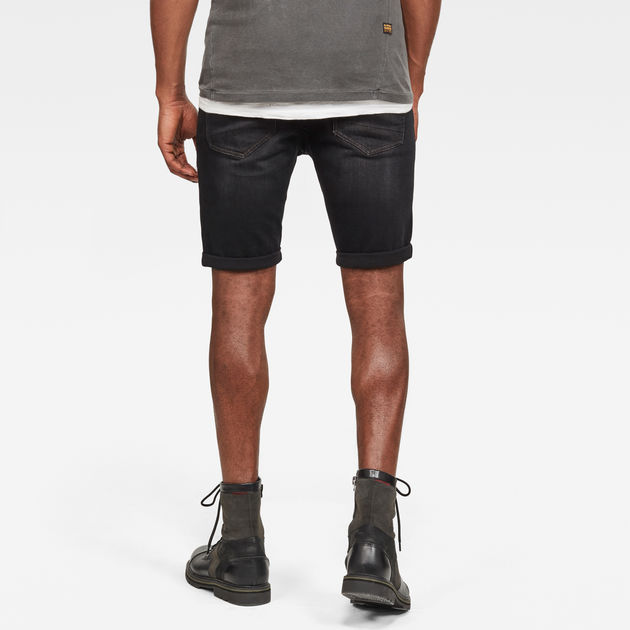 black slim shorts