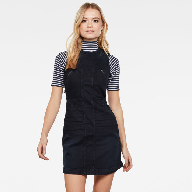 Lynn 2-Zip Slim Dress Dark blue G-STAR® PT