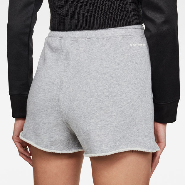 high waisted grey sweat shorts