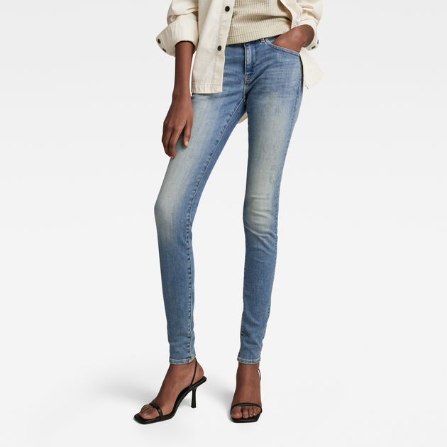 midge zip mid waist skinny jeans