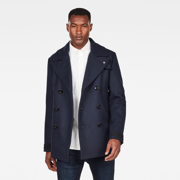 Traction Wool Peacoat Dark Blue G, G Star Raw Traction Wool Blend Peacoat