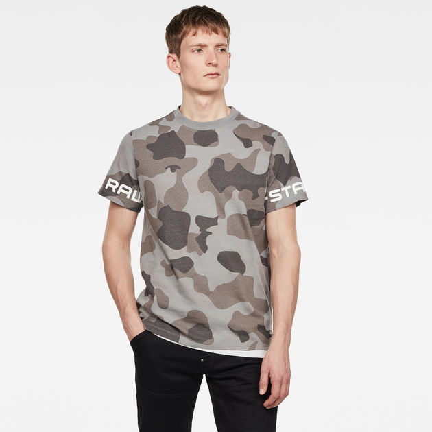 Camo Gstar GR T-Shirt | Charcoal Birch 