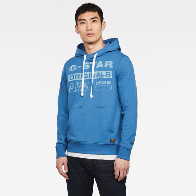 G star raw blue hoodie shop