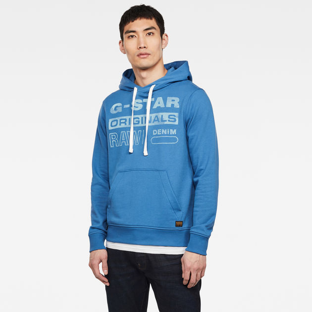 g star blue hoodie
