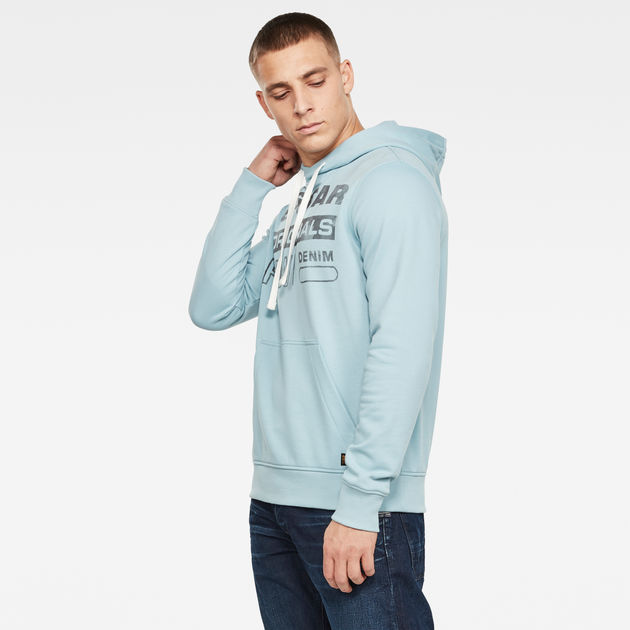 g star raw blue hoodie