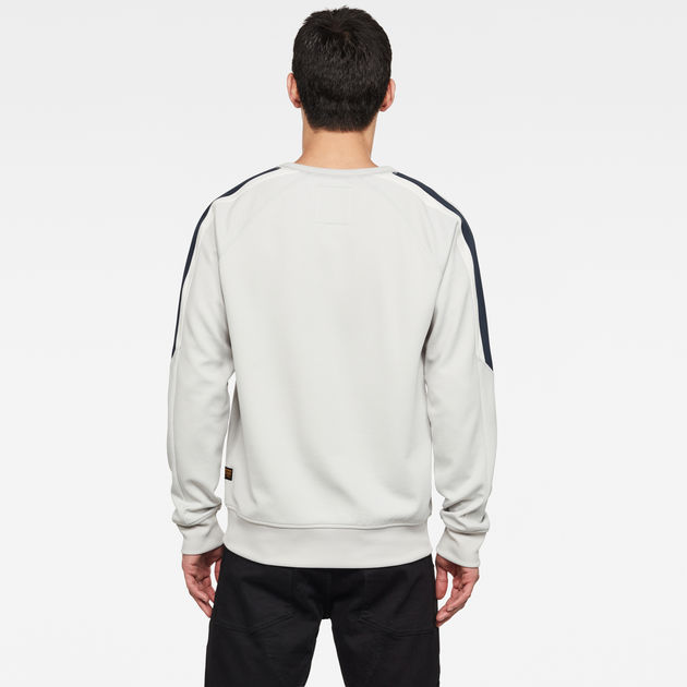 Side Stripe Crew Cool Grey G Star Raw