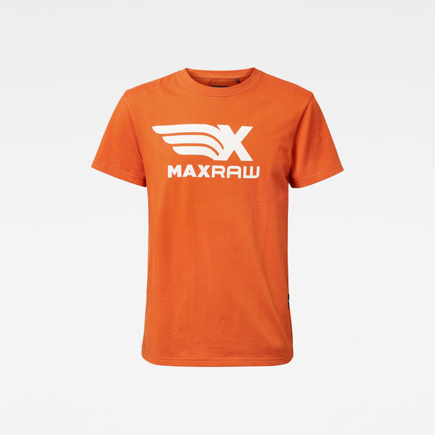 Orange and green graphic tee Outlet