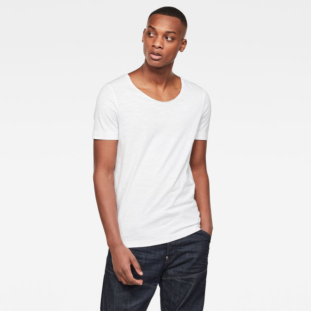 white slim t shirt