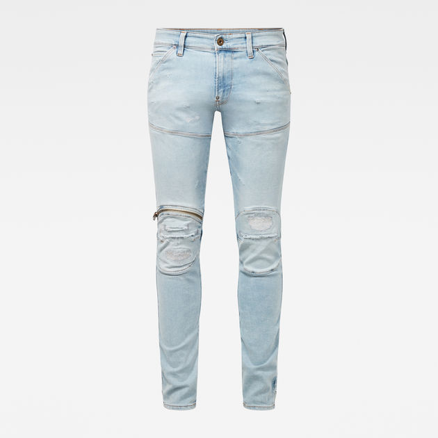 5620 3d zip knee skinny jeans
