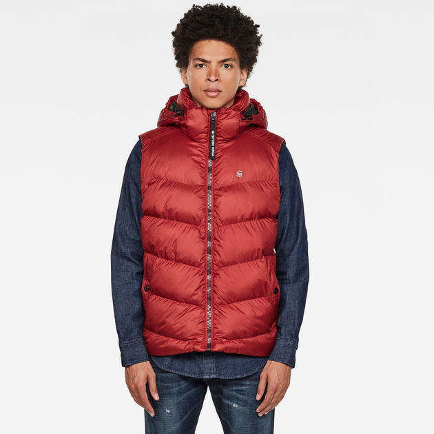 Whistler Hooded Vest | Red | G-STAR® US