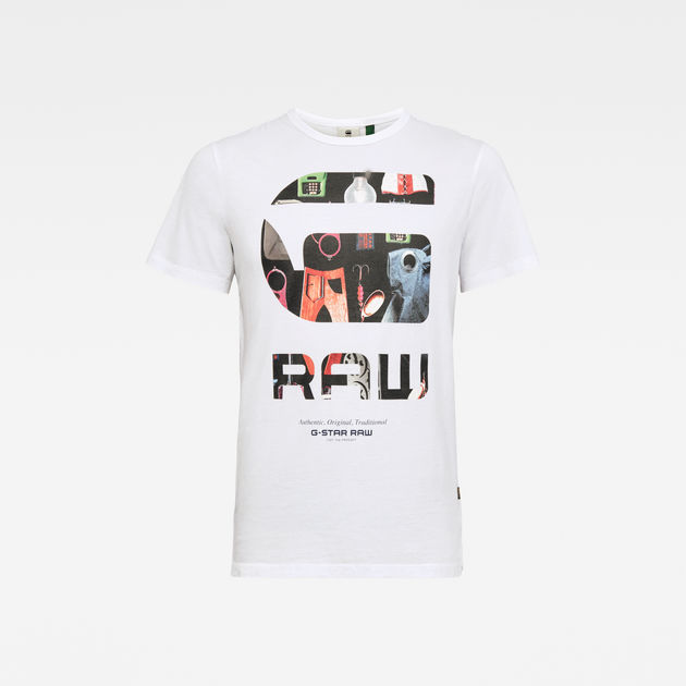 G star raw white shirts Clearance