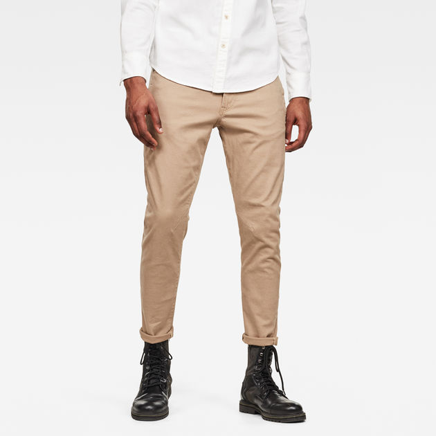 G-STAR RAW　D-STAQ 3D　W82cm　ストレッチ　ベージュ　薄手 D-Staq 3D Slim Pants | ベージュ | G-STAR® JP