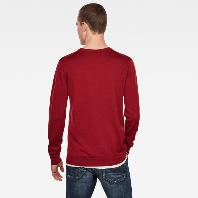 basic red sweater