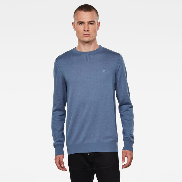 Premium Basic Knit | Light blue | G-Star RAW®