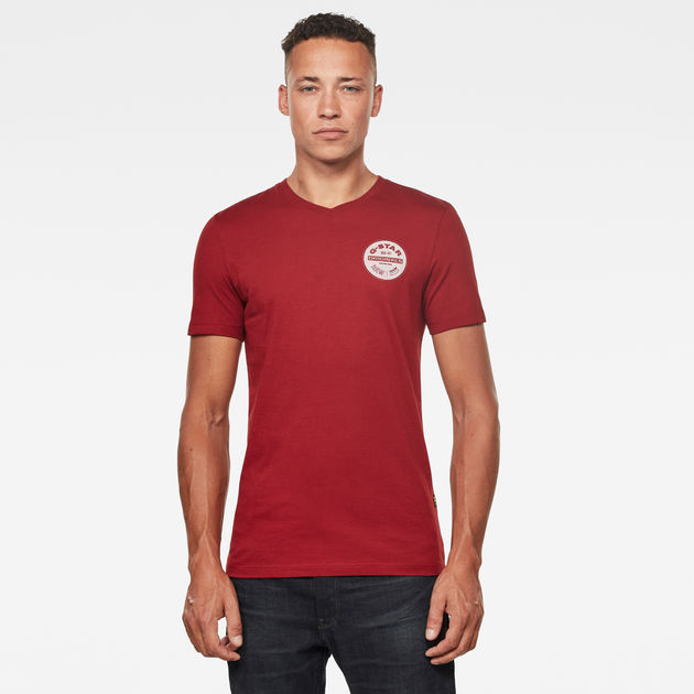 Originals Logo Slim T-Shirt | Red | G-Star RAW®