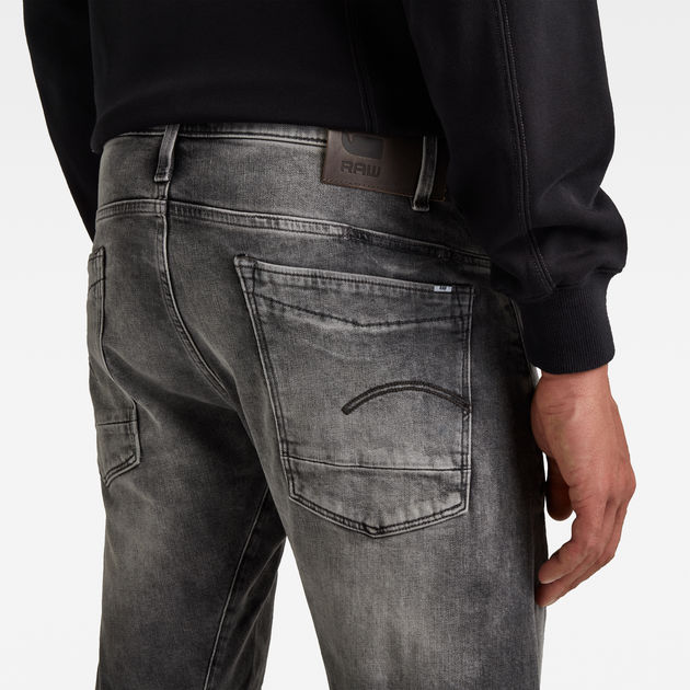 grey slim tapered jeans