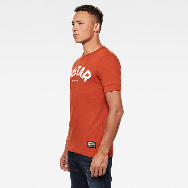 g star raw orange shirt