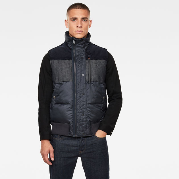 Denim Mix Quilted Puffer | Dark blue G-Star